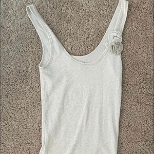 cream longer summer tank top
